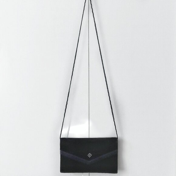 💮2/$100💮 Vintage Black Velvet Envelope Style Clutch / Evening Bag / Pur - Picture 2 of 6